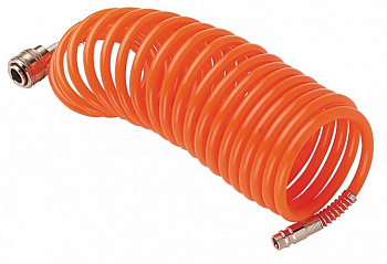 Шланг для компрессора  спиральн. полиэт.10м 5*8мм с фитинг. рапид MaxiToo