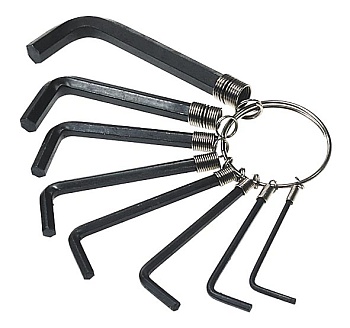 Набор шестигранных ключей 1.5-2-2.5-3-3.5-4-5-6мм MaxiTool