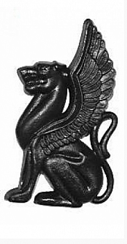 Сфинкс правый (крылатый лев 270х150х20) алюминий