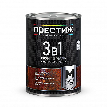 Грунт-эмаль по ржавчине зеленая 0,9кг быстросох. Престиж