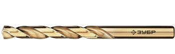 Сверло ЗУБР КОБАЛЬТ по металлу,цилиндр. хвостовик,быстр.сталь Р6М5К5 класс точ.А1 10.2х133мм 1шт