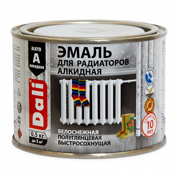 Эмаль для радиаторов алкидная 0,5кг Dali (80204)