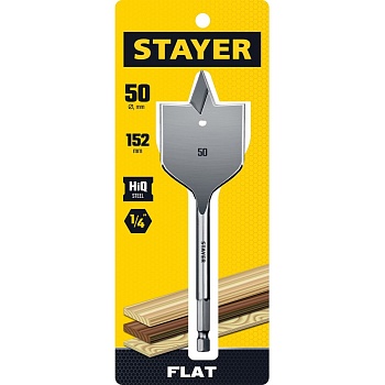 STAYER FLAT 50*152мм сверло по дереву