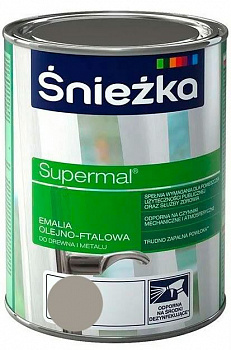 Эмаль Supermal Sniezka пепельный 0.8л 