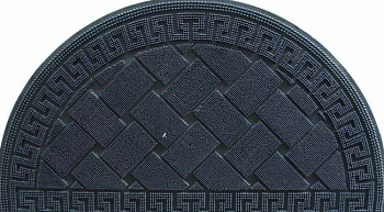 Коврик придверный полукруг резина ворс 37*57/100