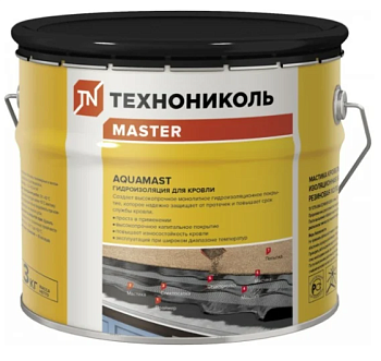 Мастика битумно-резиновая (гидроизоляция)  AquaMaster ведро 3л Технониколь