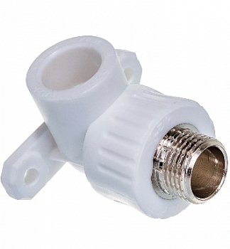 PPR Угольник комб. с крепежом с наруж. резьбой 20*15 юник