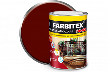Грунтовка ГФ-21 красно-коричневая FARBITEX 0,8кг