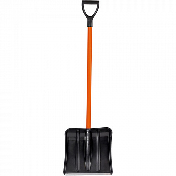 Лопата снег. пластмас. с алюм. чер.+V-обр.ручка 390*415"ПИНГВИН"