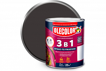 Грунт-эмаль по ржавчине Черный (2кг) OLECOLOR