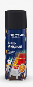 Аэрозоль глянцевая алкидная универсальная черная Престиж 425мл