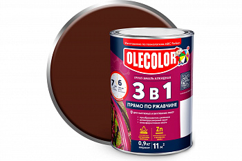 Шоколад 0,9кг Грунт-эмаль по ржавчине OLECOLOR
