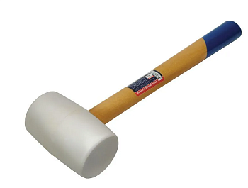 Киянка резиновая белая 45мм 240г деревянная рукоятка Киянка резиновая белая 45мм 240г деревянная рукоятка