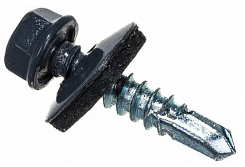 Саморез кровельный 5,5x25 RAL 7024  Саморез кровельный 5,5x25 RAL 7024
