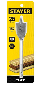 STAYER FLAT 25*152мм сверло по дереву STAYER FLAT 25*152мм сверло по дереву