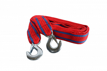 Трос буксировачный ленточный 3,5тонны 2крюка 5м"Богатырь"