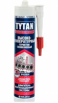Герметик силиконовый высокотемпературный красный 280мл ТИТАН Герметик силиконовый высокотемпературный красный 280мл ТИТАН