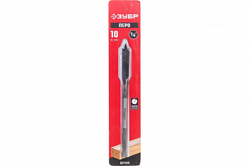 Сверло ЗУБР перовое по дереву с боковым подрезателем10х152мм