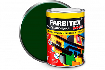 Эмаль алкидная ПФ- 115 зеленый FARBITEX  0,8кг Эмаль алкидная ПФ- 115 зеленый FARBITEX  0,8кг