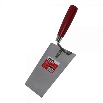 Кельма Derzhi трапеция 190*(95-125)мм нерж полиров сталь деревян. окраш ручка Кельма Derzhi трапеция 190*(95-125)мм нерж полиров сталь деревян. окраш ручка