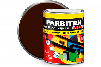 Эмаль алкидная ПФ- 115 шоколадный FARBITEX 1,8кг Эмаль алкидная ПФ- 115 шоколадный FARBITEX 1,8кг