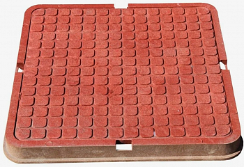 Люк ЛКПП квадратный красный 650х650 мм