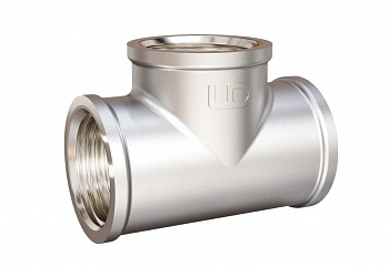 Тройник LD Pride DN15 (1/2) ВР/ВР/ВР латунь никель