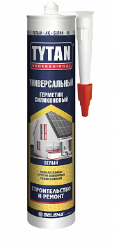 Герметик силиконовый универсальный белый 280мл ТИТАН Герметик силиконовый универсальный белый 280мл ТИТАН