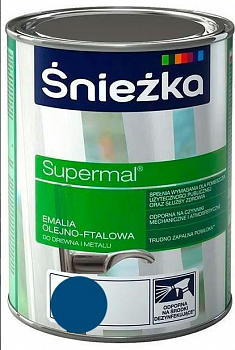 Эмаль Supermal Sniezka темно-синяя глянцевая 0.8л