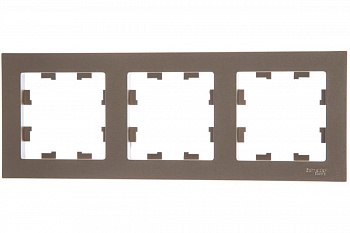 Рамка трехпостовая  Atlasdesign  универсальная шампань