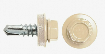 Саморез кровельный 5,5x19 RAL 1014 слоновая кость Саморез кровельный 5,5x19 RAL 1014 слоновая кость