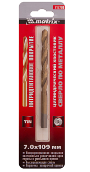 Сверло по металлу Нитридное 7,0х109 Исток