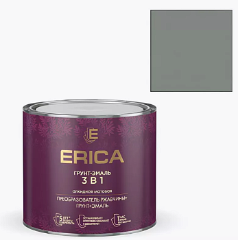 Грунт-эмаль по ржавчине Серая 1,8 кг Erica