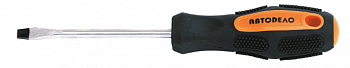 Отвертка ЕВРО шлицевая "АвтоДело" 6*100мм на держателе