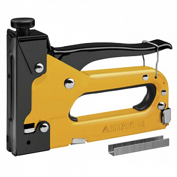 Пистолет STAYER MASTER скобозабив 4в1 для скоб,гвоздей тип 140(6-14),28(9-11),300(10-14),500(14)
