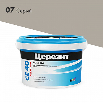 СЕ40/1 Затирка эластичная (серая) №07 Церезит СЕ40/1 Затирка эластичная (серая) №07 Церезит