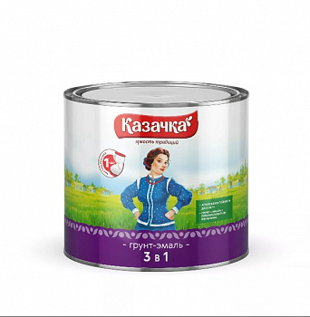 Грунт-эмаль по ржавчине красная 1,9кг Казачка