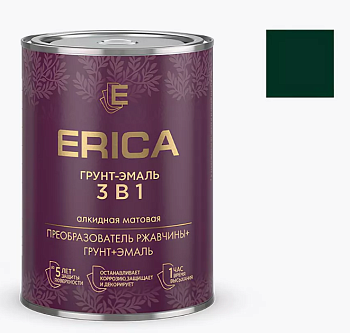 Грунт-эмаль по ржавчине зеленая 1,8 кг Erica