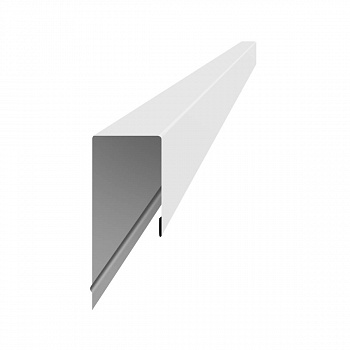 Окантовка заборная 30*15*20*2000 белая 9003