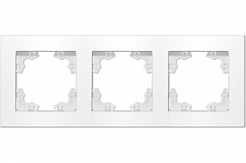 "Афина" Рамка 3-х местная горизонтальная бел.