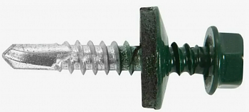 Саморез кровельный 5,5x32 RAL 6005  Саморез кровельный 5,5x32 RAL 6005