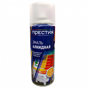 Аэрозоль грунт-эмаль 3 в 1 белая  425мл Престиж