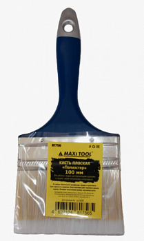 Кисть плоская №4 100мм полиэстер MaxiTool Кисть плоская №4 100мм полиэстер MaxiTool