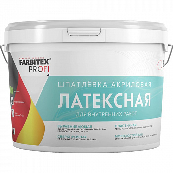 Шпатлевка акриловая латексная 1,5кг Farbitex profi Шпатлевка акриловая латексная 1,5кг Farbitex profi