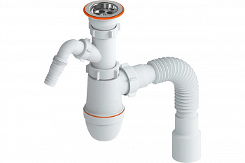 Сифон "РМС" СУ-03 для умывальника (с выходом под стир.машину)