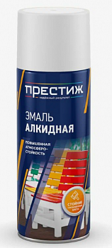 Аэрозоль белая глянцевая алкидная универсальная 425мл Престиж