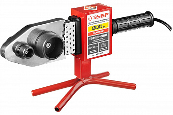 Сварочный паяльник для полипропилен. труб Зубр Мастер АСТ-800 800Вт 50-300С насадки 20-63мм мет. кей