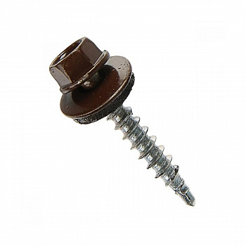 Саморез кровельный 4,8x35 8017 коричневый