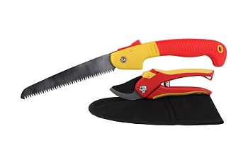 Набор садовый GRINDA Ссекатор ножовка складная нейлоновый чехол