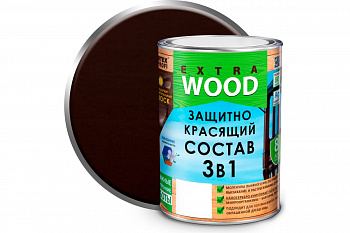 Защитно-красящий состав 3в1 орех 0,8л дерево FARBITEX Защитно-красящий состав 3в1 орех 0,8л дерево FARBITEX